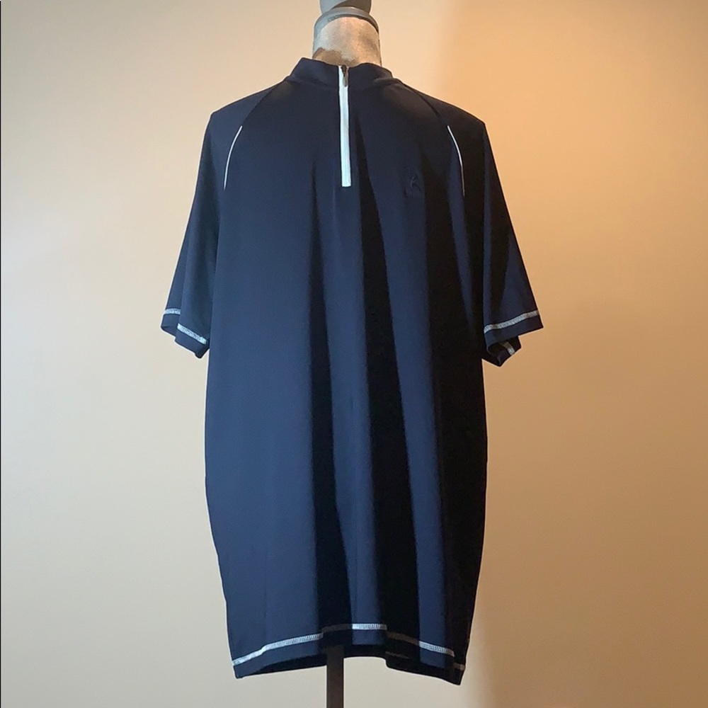 Adidas navy mock neck shirt